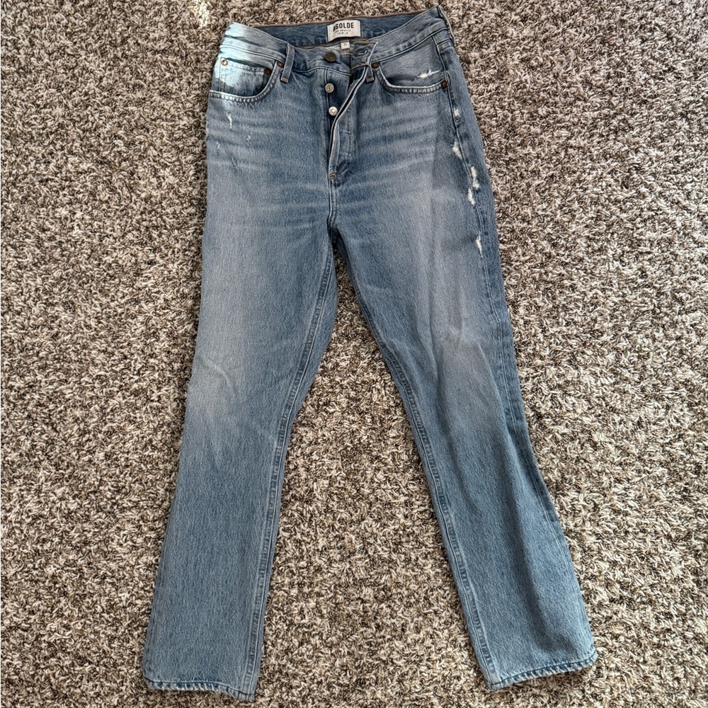 Agolde Light Blue Distressed Jeans